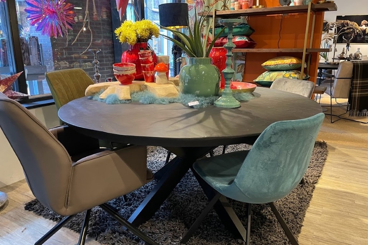 Eettafel rond zwart ø150cm